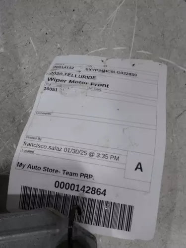 Used Windshield Wiper Motor fits: 2020 Kia Telluride Grade A