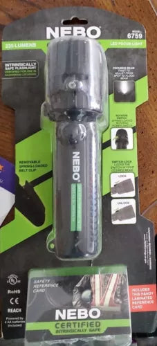 NEBO 235 Lumens Intrinsically Safe Light for Hazardous Locations 6759 IP67 Rated
