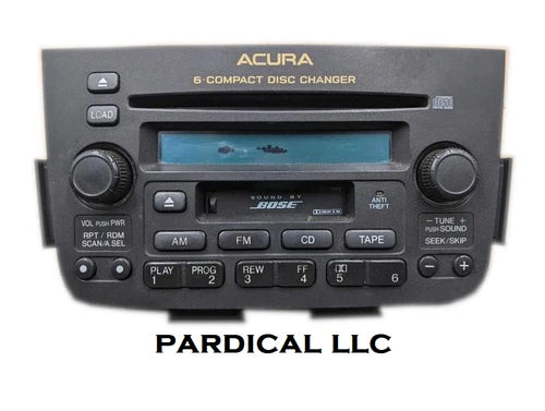 01 02 03 04  ACURA MDX Radio Stereo Tape 6 Disc Changer CD Player BOSE 3TF3 OEM