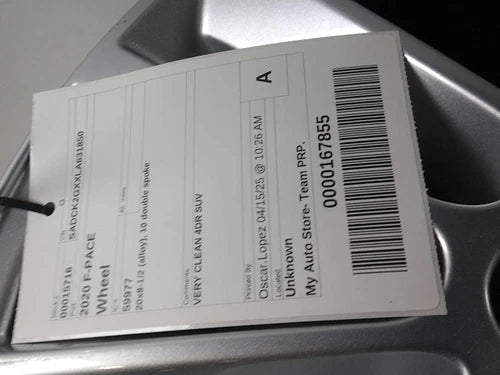 Used Wheel fits: 2020 Jaguar F-pace 20x8-1/2 alloy 10 double spoke Grade A